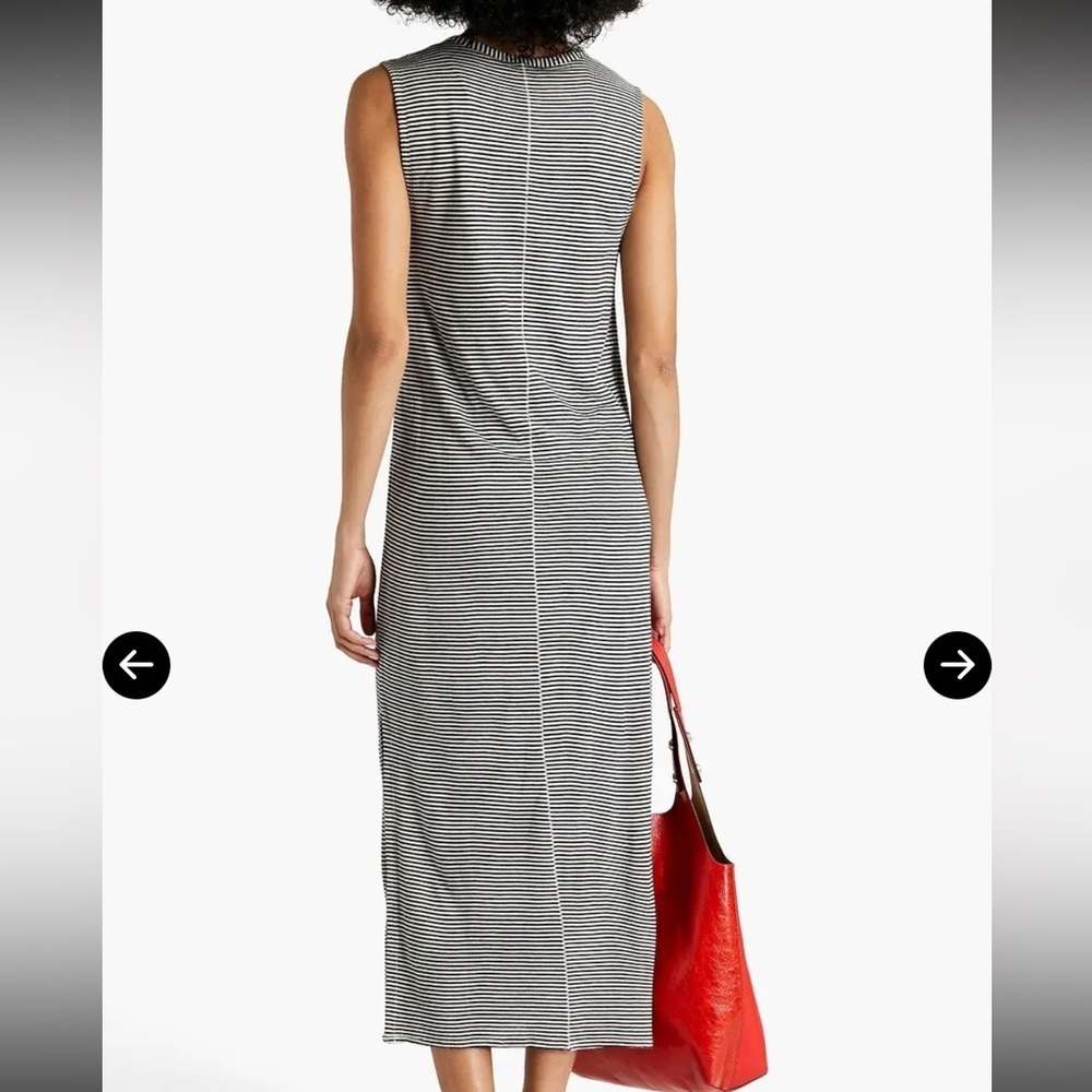 rag & bone Navy and White Striped Midi Dress - Picture 2 of 6
